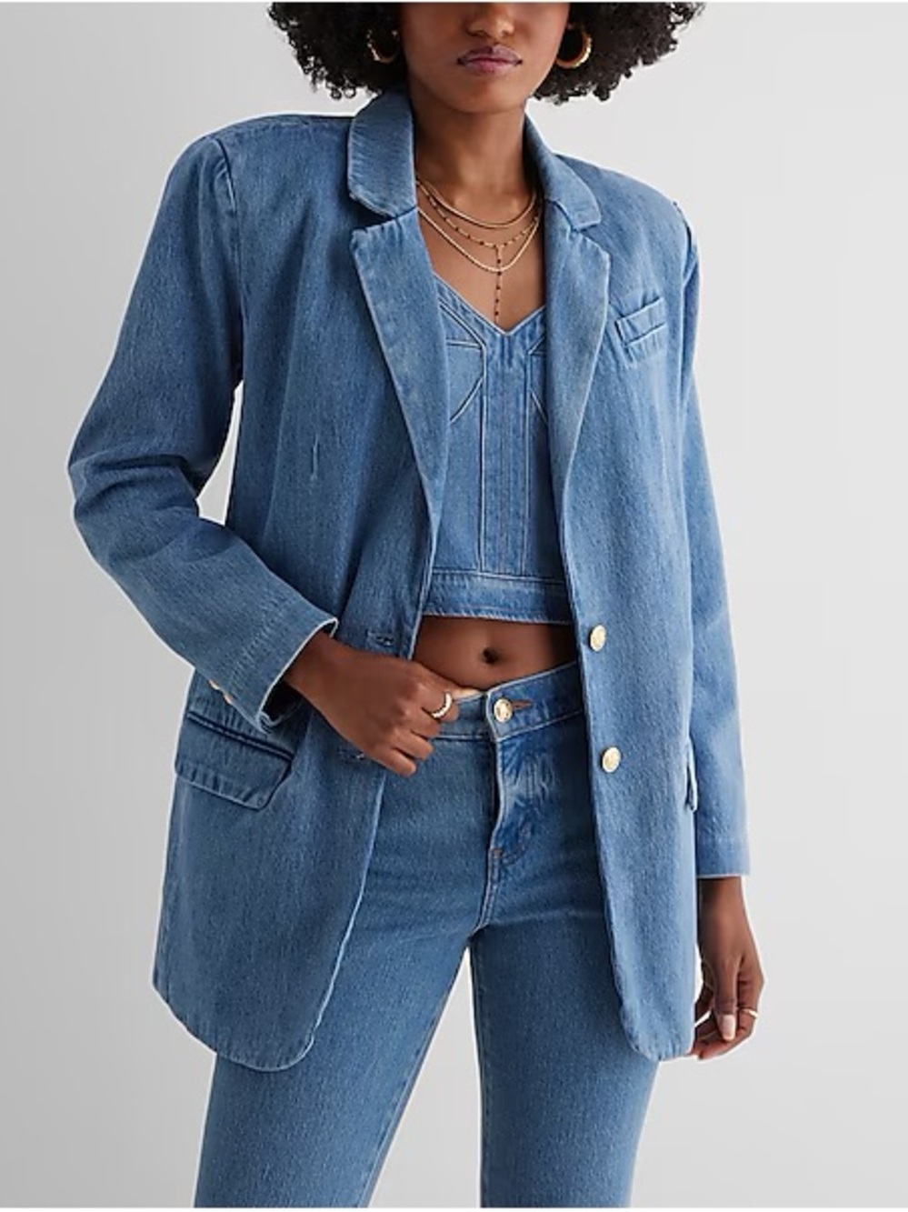 Express Light Blue Denim Jacket